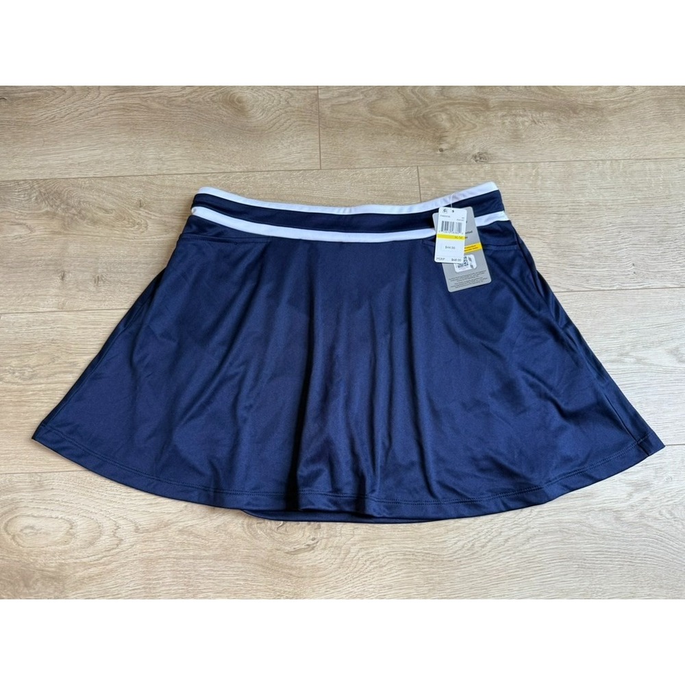 NWT PGA TOUR womens golf skort blue white UPF50 tennis outdoors flowy size M